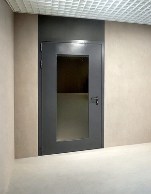 Светопрозрачная серая дверь